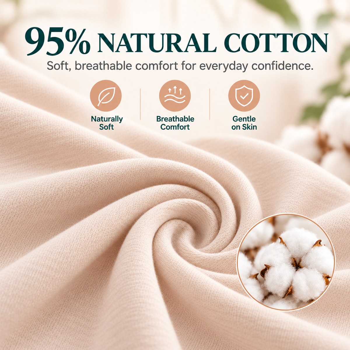 Drynana 4-Layer Leakproof High-Waisted Cotton Underwear - NoPFAS