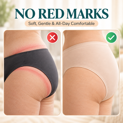 Drynana 4-Layer Leakproof High-Waisted Cotton Underwear - NoPFAS